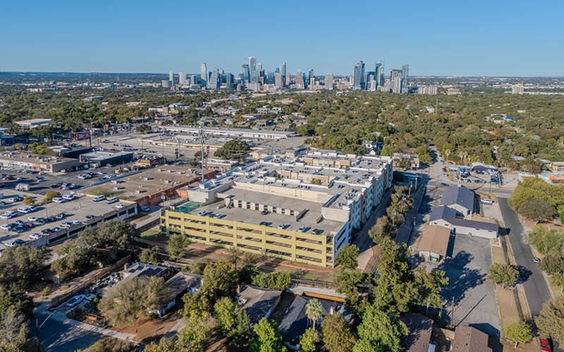 aerial view of District at SoCo and surround neighborhood
